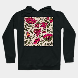 Copy of Folk art botanical pattern Hoodie